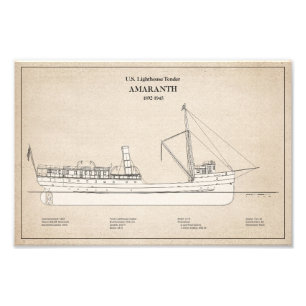 USCG Lighthouse Tender Amaranth - SBD Fotodruck