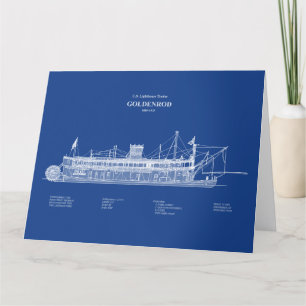 USCG Lighthouse Tender Goldenrod - ABD Dankeskarte