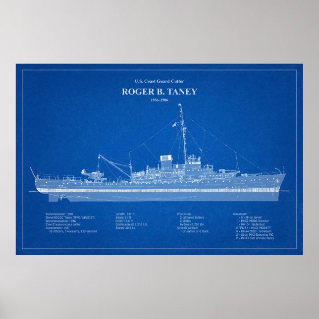 USCG Roger B. Taney Whec-37 - ABD Poster (Vorne)