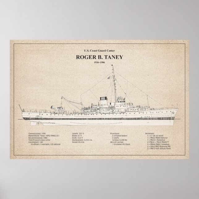 USCG Roger B. Taney Whec-37 - SBD Poster (Vorne)