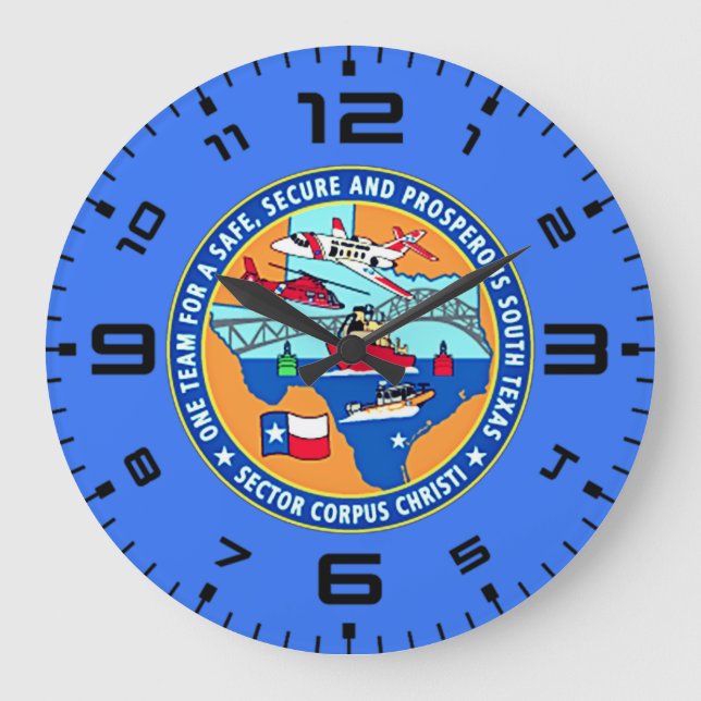 USCG Station Corpus Christi Texas Große Wanduhr (Vorderseite)