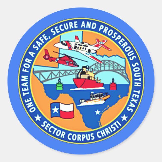 USCG Station Corpus Christi Texas Runder Aufkleber (Vorderseite)