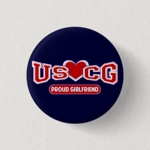 USCG stolze Freundin Button