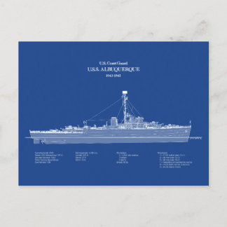 USCG USS Albuquerque PF-7 - ABD Postkarte