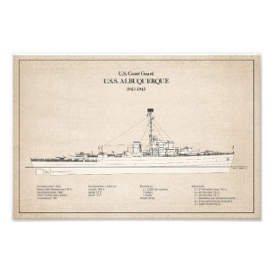 USCG USS Albuquerque PF-7 - SBD Fotodruck