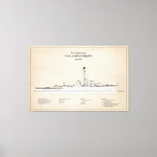 USCG USS Albuquerque PF-7 - SBD Leinwanddruck
