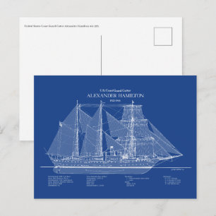 USCGC Alexander Hamilton wix-272 - ABD Postkarte