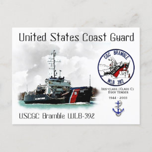 USCGC BRAMBLE WLB-392 BUOY TENDER-a Postkarte