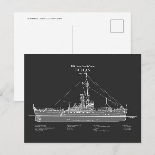USCGC Chelan - ABD Postkarte (Vorne/Hinten)