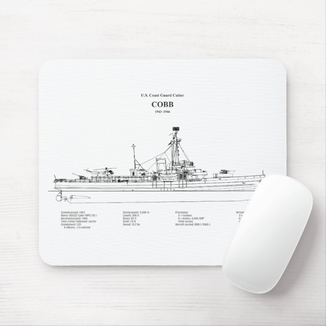 USCGC Cobb wpg-181 - BD Mousepad (Mit Mouse)