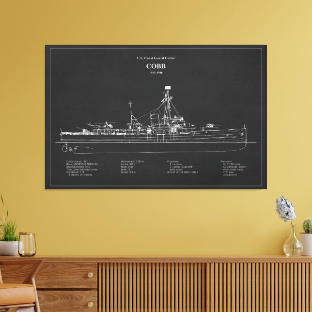 USCGC Cobb wpg-181 - PD Leinwanddruck (Insitu (Wohnzimmer))