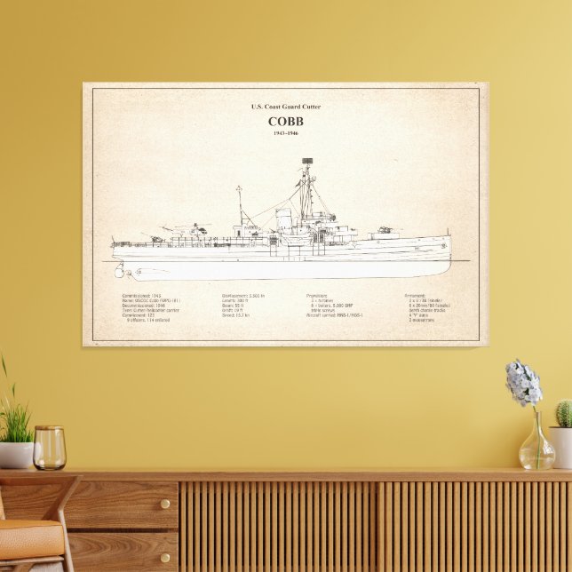 USCGC Cobb wpg-181 - SBD Leinwanddruck (Insitu (Wohnzimmer))