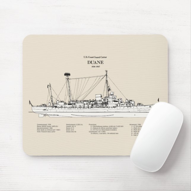 USCGC Duane wpg-33 - SBD Mousepad (Mit Mouse)