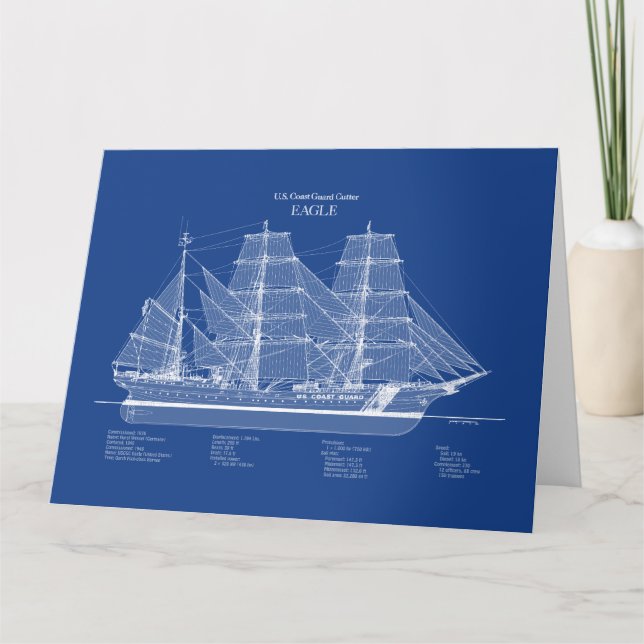 USCGC Eagle wix-327 - ABD Dankeskarte (Vorderseite)