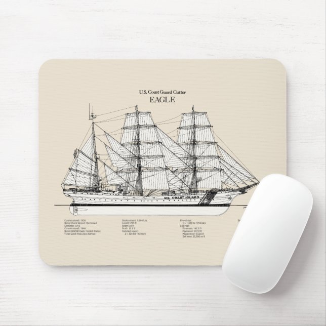 USCGC Eagle wix-327 - SBD Mousepad (Mit Mouse)