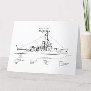 USCGC Escanaba wpc-77 - BD Dankeskarte
