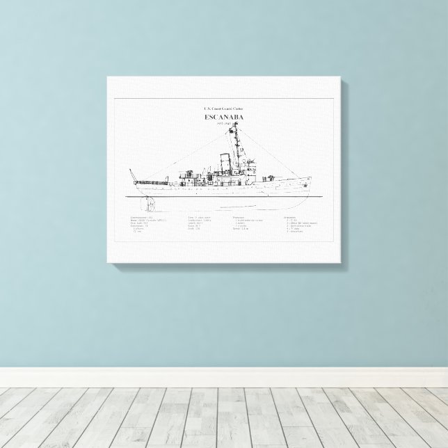 USCGC Escanaba wpc-77 - BD Leinwanddruck (Insitu (Holzboden))