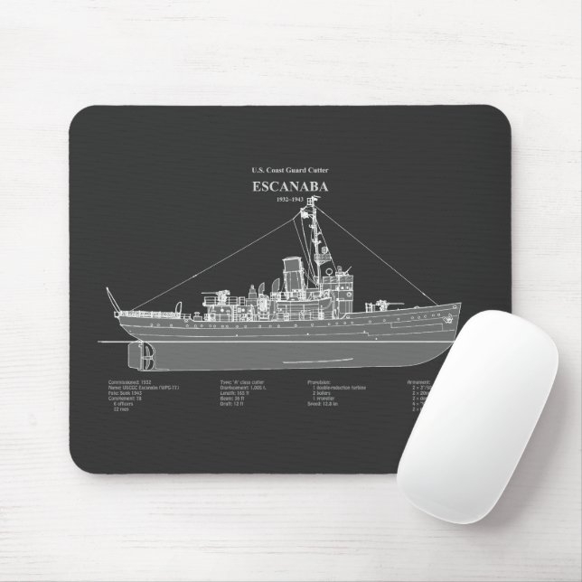 USCGC Escanaba wpc-77 - PD Mousepad (Mit Mouse)