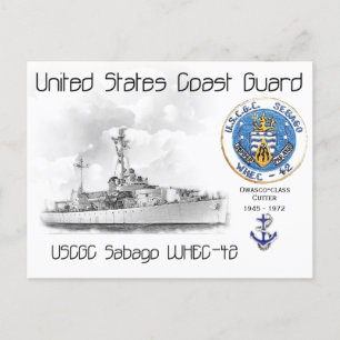 USCGC Sabago WHEC-42 Cutter Postkarte