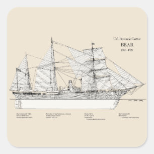 USCGRC USRC Bär - SBD Quadratischer Aufkleber