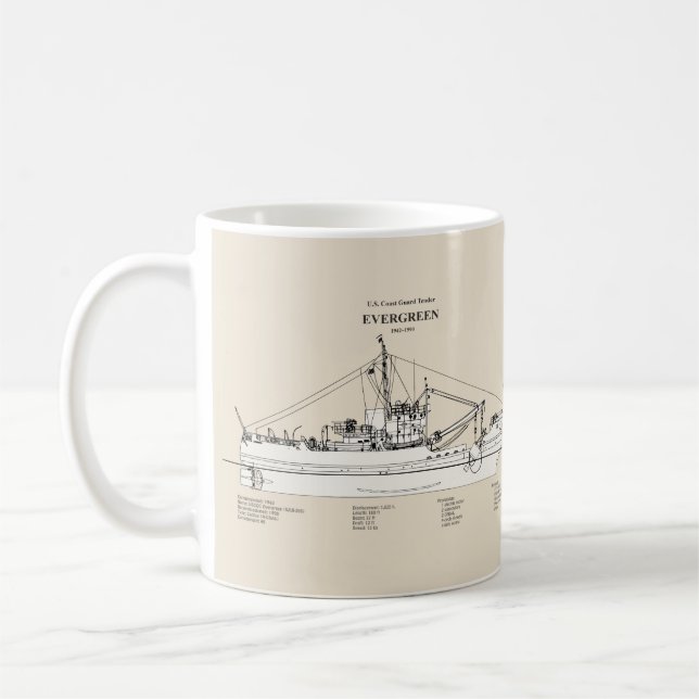 USCGT Evergreen wlb-295 - SBD Kaffeetasse (Links)