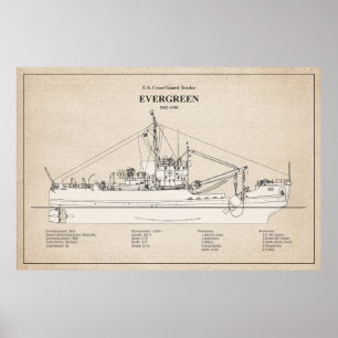 USCGT Evergreen wlb-295 - SBD Poster