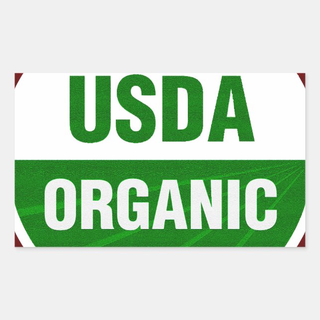 USDA Bio Zertifikat Rechteckiger Aufkleber (Vorderseite)