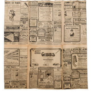Used paper background. Old newspaper page with vin Duschvorhang