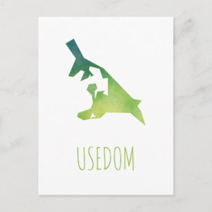 Usedom-Karte Postkarte