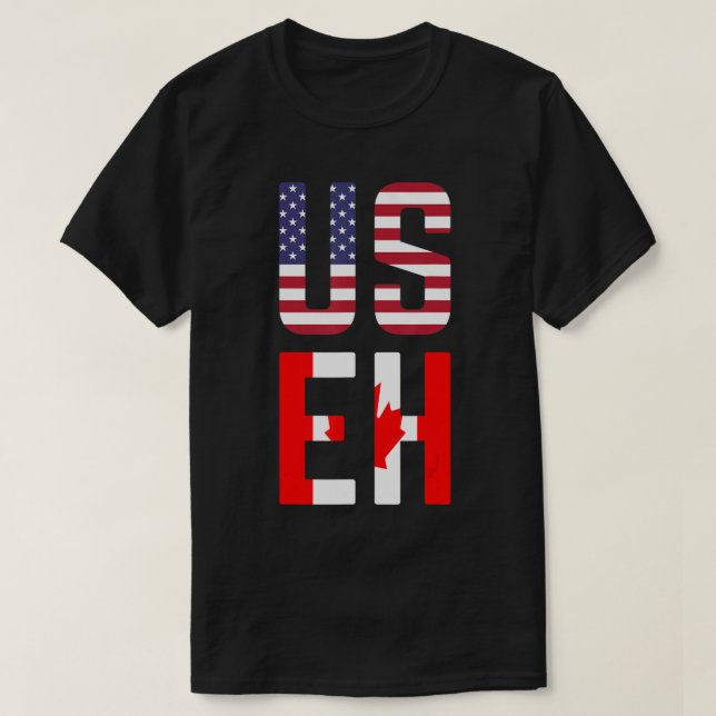 Useh America Canada Flag American Canadian.png T-Shirt (Design vorne)