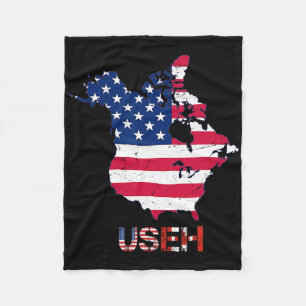 Useh Trump Kanada USA 51. Staat Karte Amerikanisch Fleecedecke
