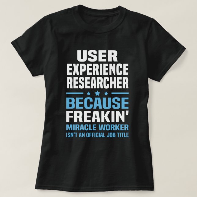 User Experience Researcher T-Shirt (Design vorne)