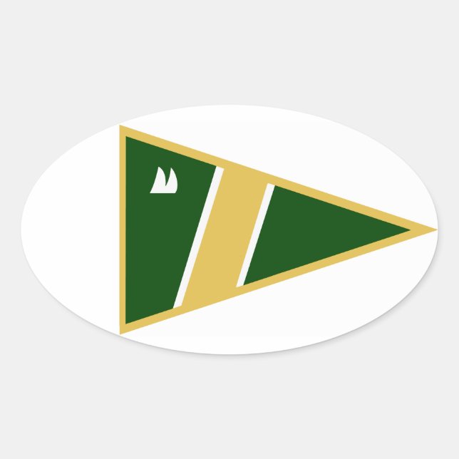 USF-Segelteam-Sticker Ovaler Aufkleber (Vorderseite)