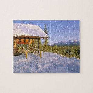 USFS Schnauss Cabin-Miete im Winter mit Aussicht