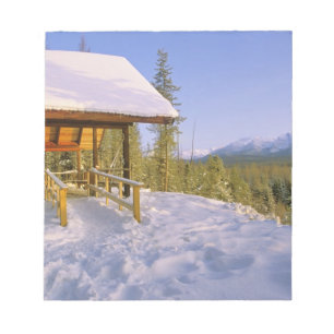 USFS Schnauss Cabin-Miete im Winter mit Aussicht Notizblock