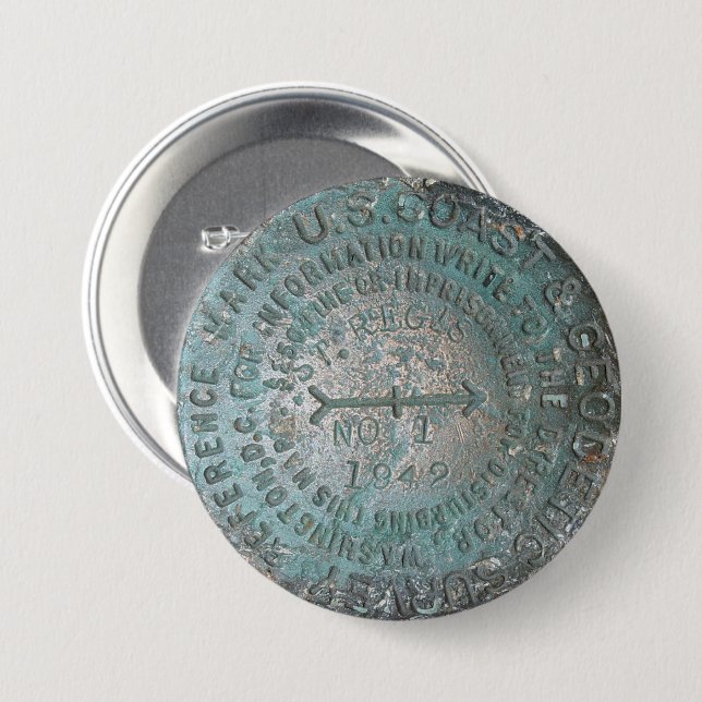USGS Benchmark, St. Regis Mountain Geodetic Survey Button (Vorne & Hinten)