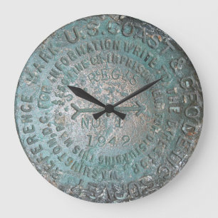 USGS Benchmark, St. Regis Mountain Geodetic Survey Große Wanduhr