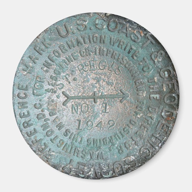 USGS Benchmark, St. Regis Mountain Geodetic Survey Magnet (Vorne)