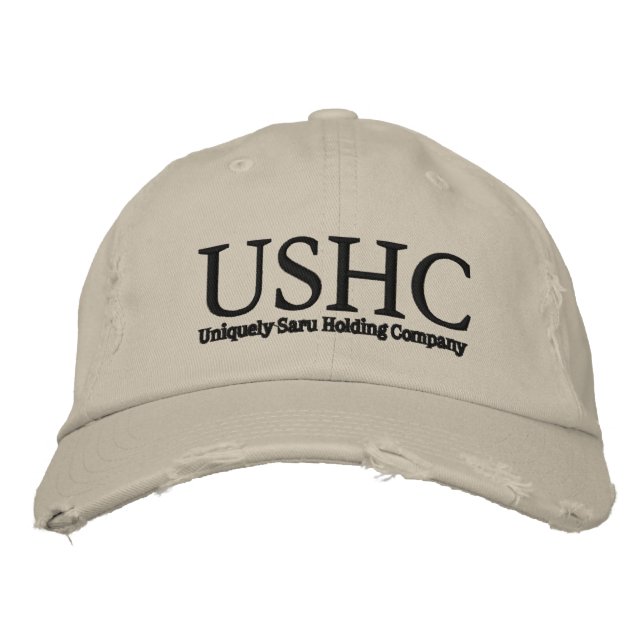 USHC bestickter Hut, Alternative Apparel Basic Ad Bestickte Baseballkappe (Vorderseite)