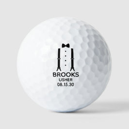 Usher Black Bow Krawatte Golfball