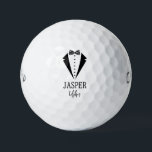 Usher Black Tuxedo With Striped Bow Tie Golfball<br><div class="desc">These golf balls are a great favor for the ushers in your wedding party. They feature a fabulous tuxedo and striped bow tie in black. With a first name in a traditional CAP font and the word usher in a coordinating script font also in black they're perfect for the groomsmen....</div>
