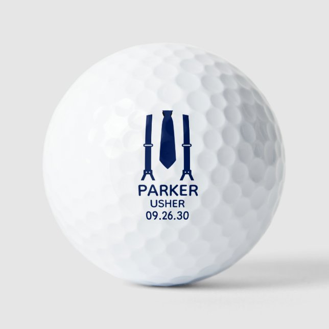 Usher Blaue Krawatte Golfball (Vorderseite)