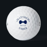 Usher Blue Bow Tie Golfball<br><div class="desc">These golf balls are a great favor for the ushers in your wedding. They feature a blue bow tie with the usher's name and the word Usher in a modern CAP font along with the wedding date. They'd be great for a bachelor party or weekend. The job title can be...</div>