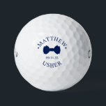 Usher Blue Bow Tie Golfball<br><div class="desc">These golf balls are a great favor for the ushers in your wedding. They feature a blue bow tie with the usher's name and the word Usher in a modern CAP font along with the wedding date. They'd be great for a bachelor party or weekend. The job title can be...</div>