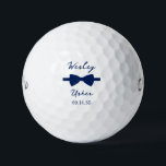 Usher Blue Bow Tie Golfball<br><div class="desc">These golf balls are a great favor for the ushers in your wedding. They feature a blue bow tie with the usher's name above it in a modern script font and the word Usher along with the wedding date below. They'd be great for a bachelor party or weekend. The job...</div>