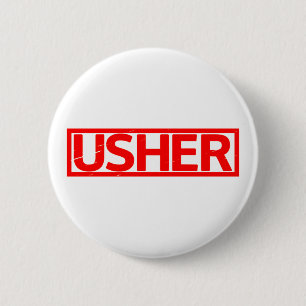 Usher-Briefmarke Button
