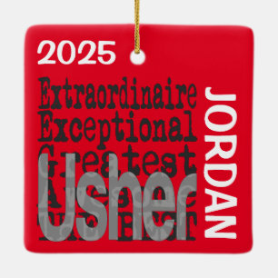 Usher Extraordinaire CUSTOM Keramikornament