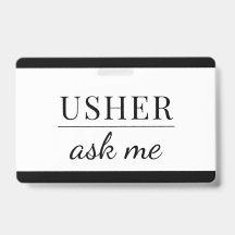 Usher Frag Me Abzeichen