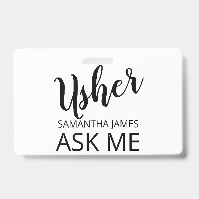 Usher Fragte Me Name Ausweis (Front)