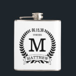 Usher Initials Flachmann<br><div class="desc">Diese 6 oz Flaschen sind ein großer Gefallen für die Saaldiener in Ihrer Hochzeit. Sie sind traditionell und dennoch modern. Sie wären großartig für eine Junggeselle oder ein Wochenende.</div>